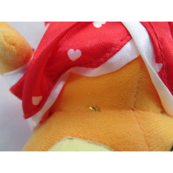 Garfield Small Plush Valentine Red Satin Heart Print Robe Matching Slippers 7in - Picture 10 of 16